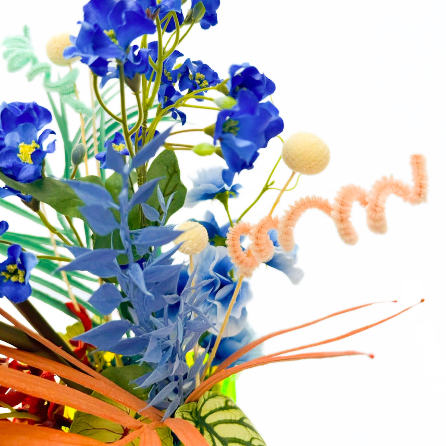 ネオンポットアレンジ【モール&ブルースイートピー】