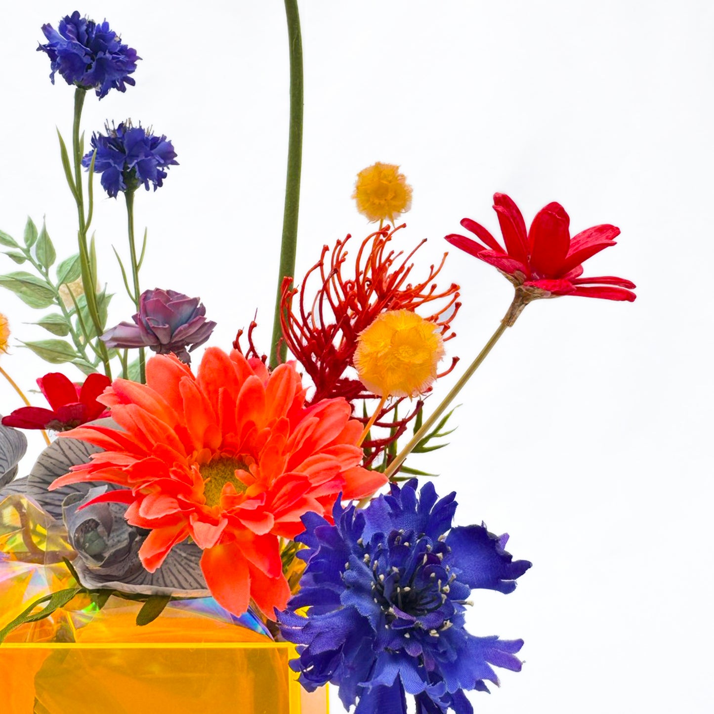 ネオンポットアレンジ【オレンジ&デニム】