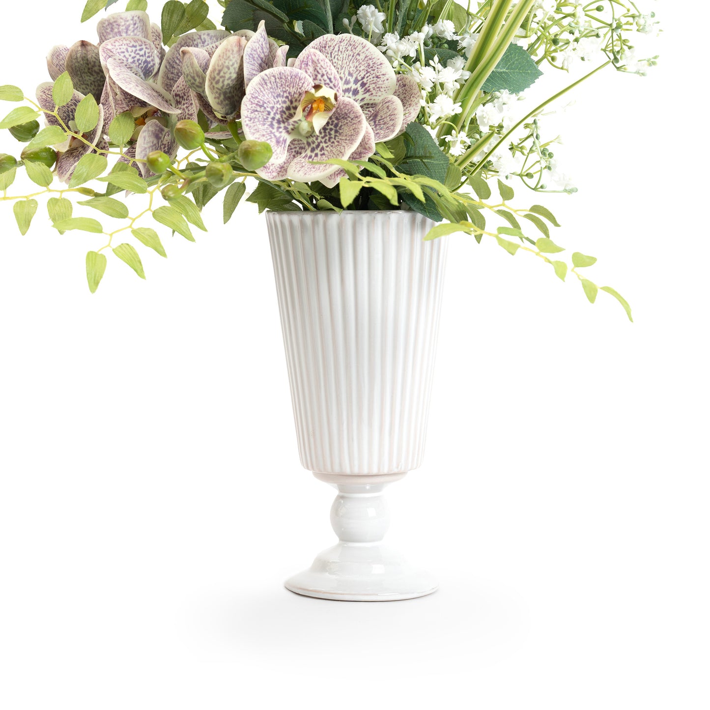 薔薇と蘭のアレンジポット