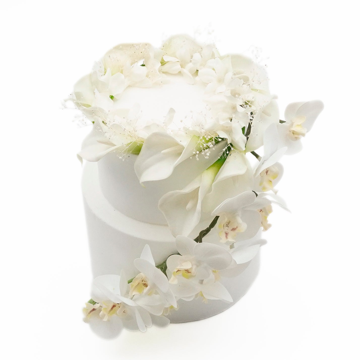 胡蝶蘭とバラのクレイフラワーアレンジメント | クレイフラワー