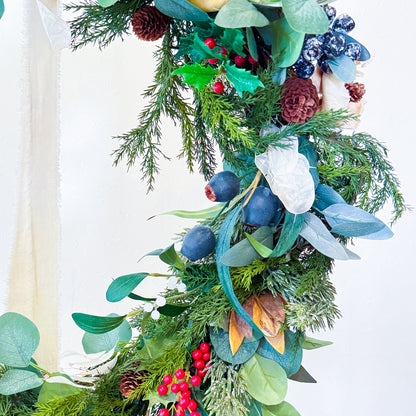 クリスマスリース【グリーンリーフ・リボン】