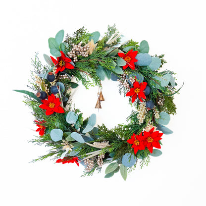 クリスマスリース【ポインセチア＆ベルリース】