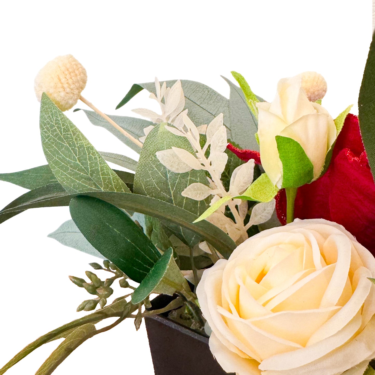 クリスマスアレンジメント【ポインセチア＆ローズテーブルアレンジ】