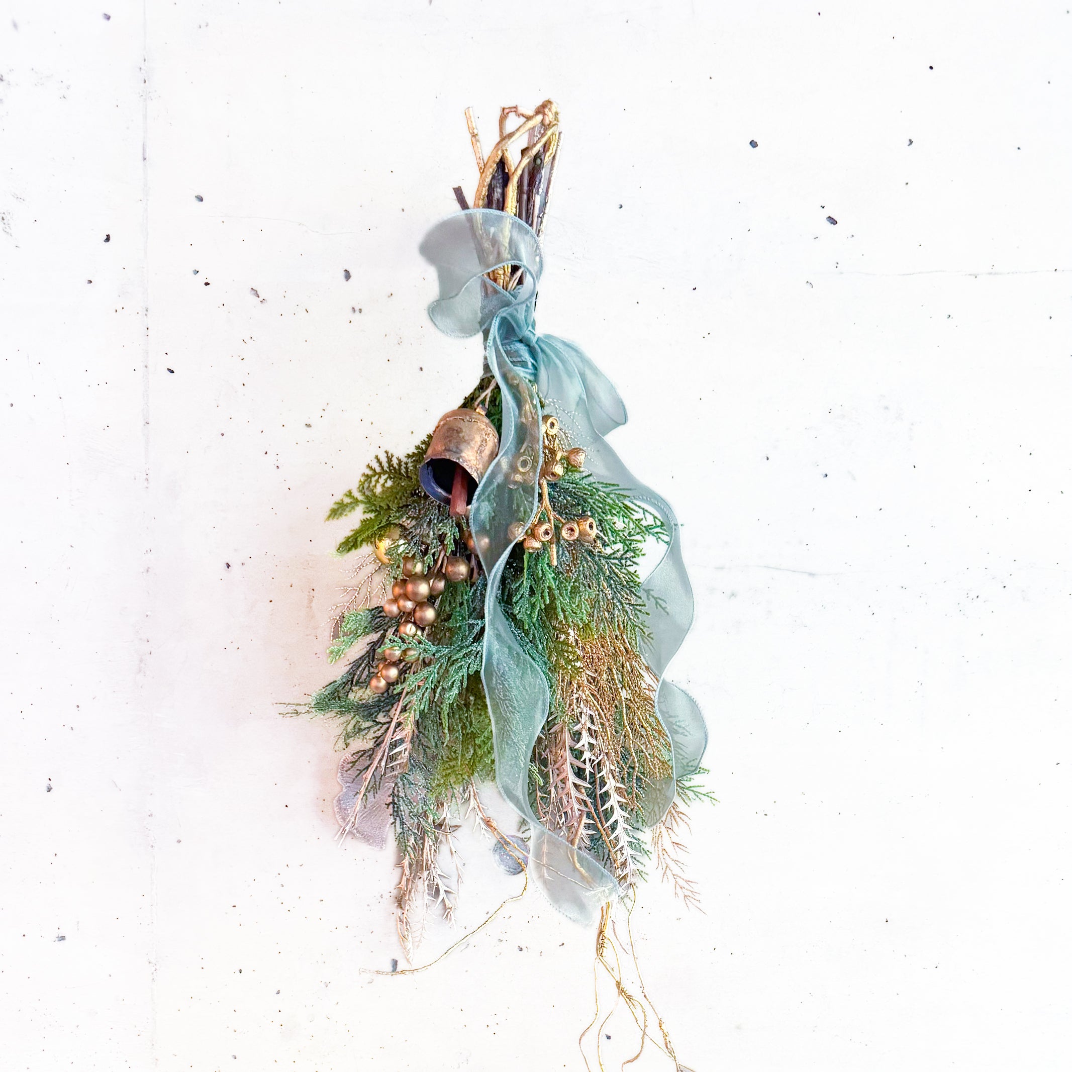 クリスマススワッグ【ゴールドシダ＆グリーンリーフスワッグ】