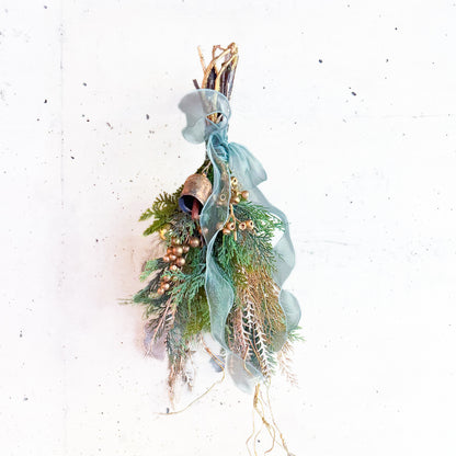 クリスマススワッグ【ゴールドシダ＆グリーンリーフスワッグ】