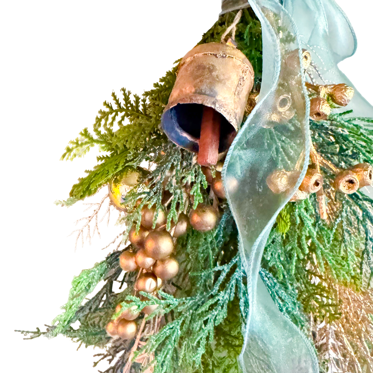 クリスマススワッグ【ゴールドシダ＆グリーンリーフスワッグ】