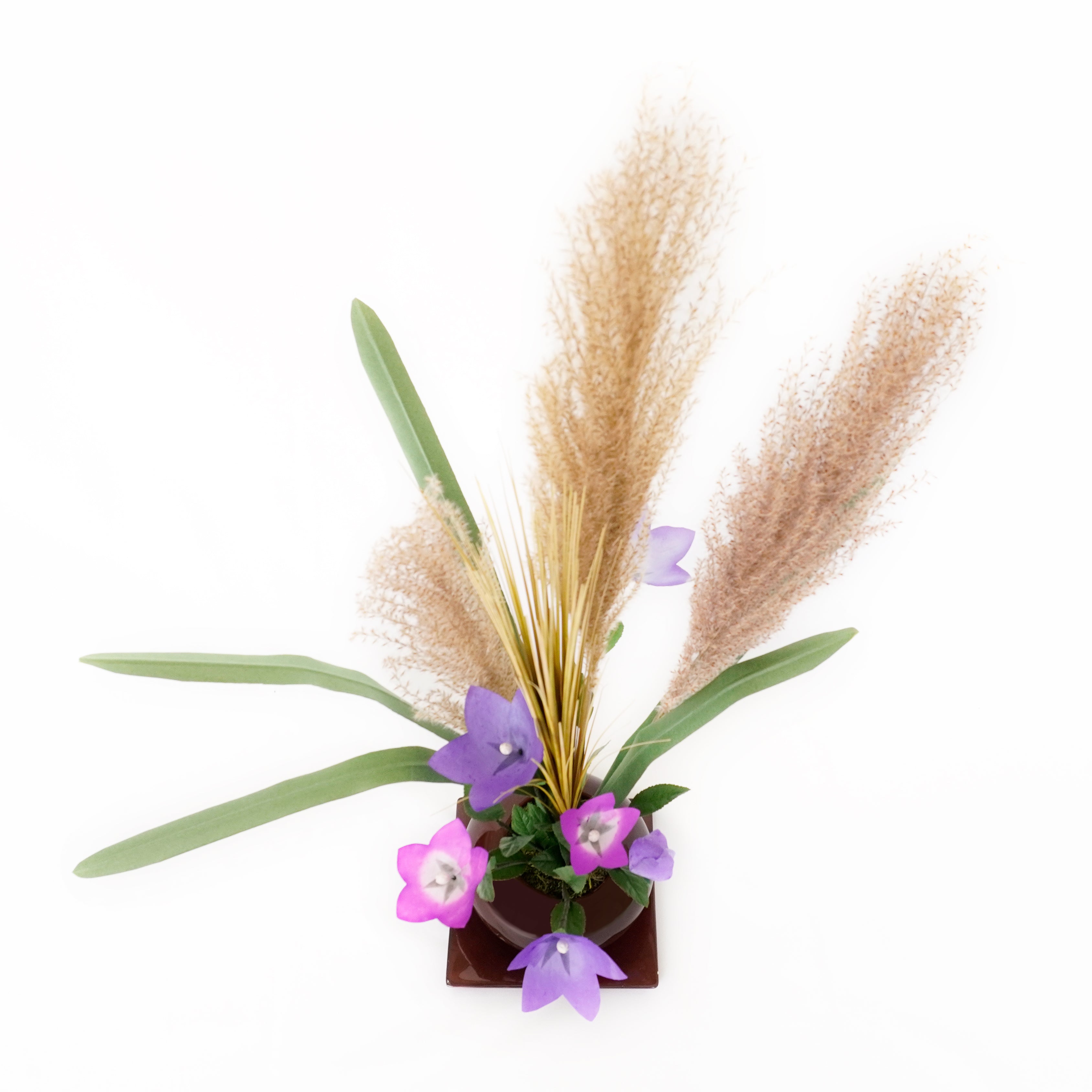 和紙造花の桔梗とススキ – miyako decoration